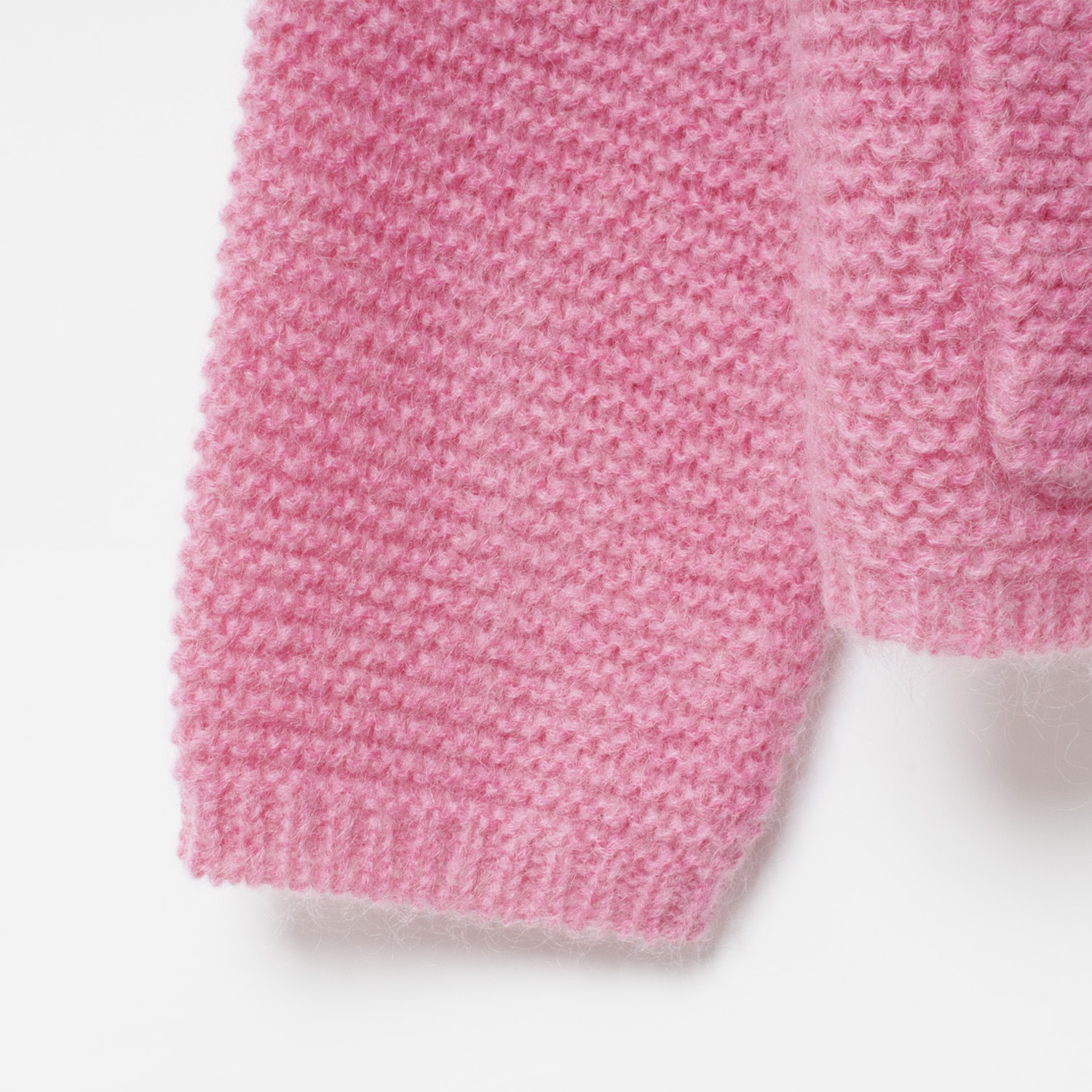 [Harriss  Keiko Okamoto] Kid mohair blend crew neck cardigan_Rose Pink(22)