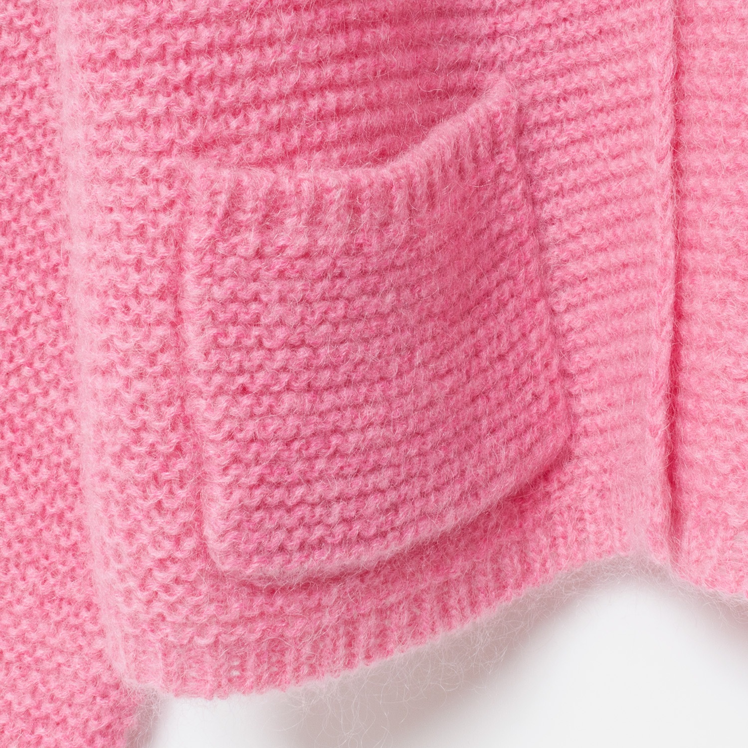 [Harriss  Keiko Okamoto] Kid mohair blend crew neck cardigan_Rose Pink(22)