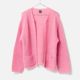 [Harriss  Keiko Okamoto] Kid mohair blend crew neck cardigan_Rose Pink(22)