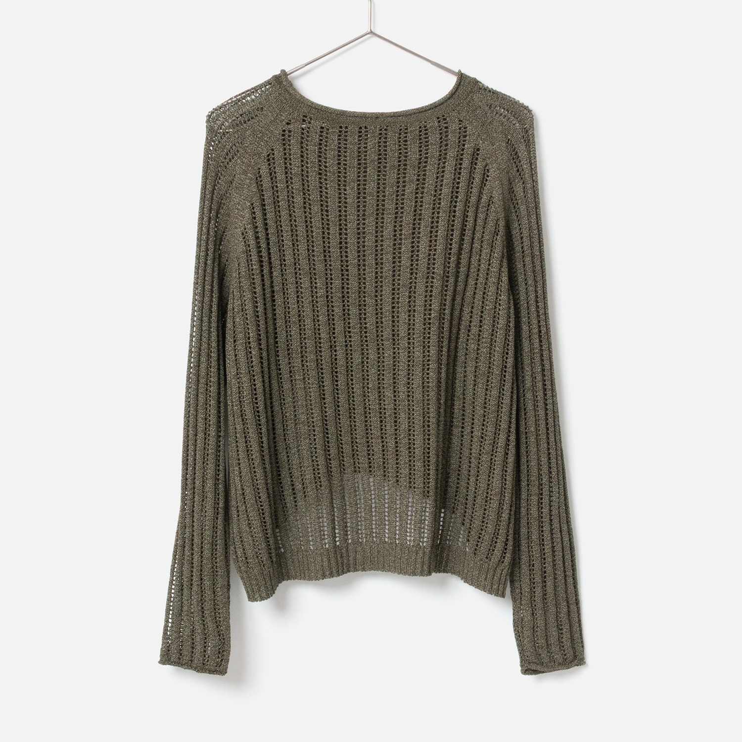 [RaPPELER] Paper cotton roll neck pullover_khaki(32)