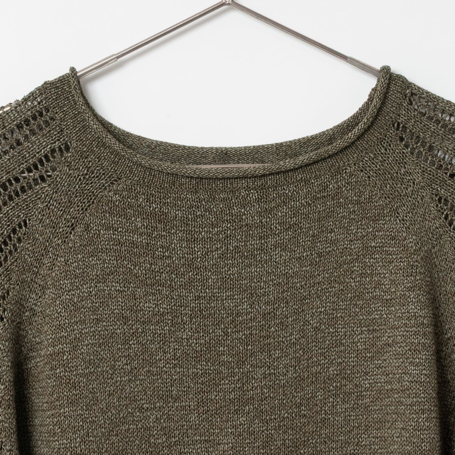 [RaPPELER] Paper cotton roll neck pullover_khaki(32)
