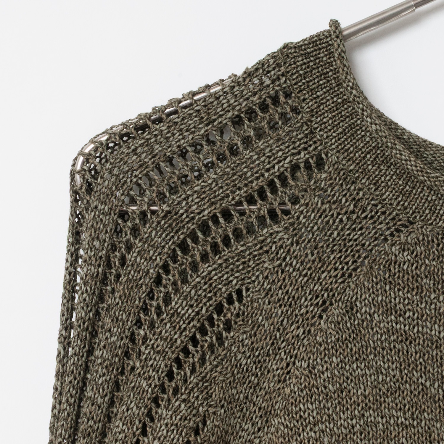 [RaPPELER] Paper cotton roll neck pullover_khaki(32)