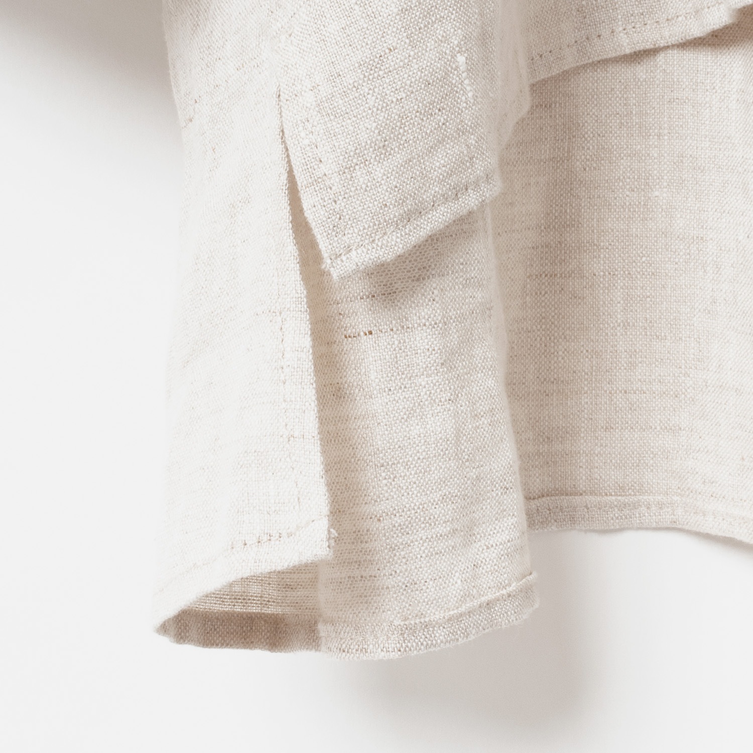 [Harriss] Linen Frilled Blouse