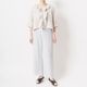 [Harriss] Linen Frilled Blouse