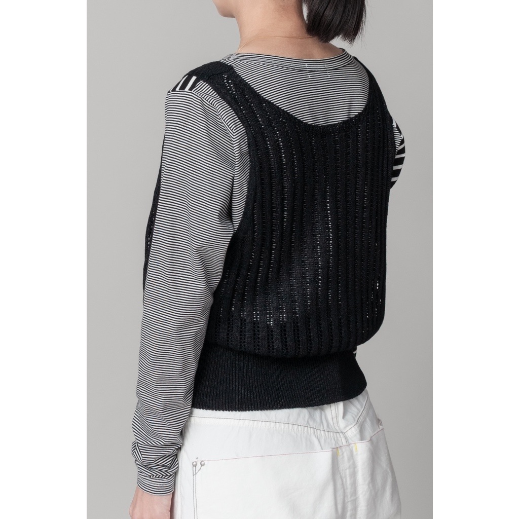 [RaPPELER] Paper Cotton Vest_Black(80)