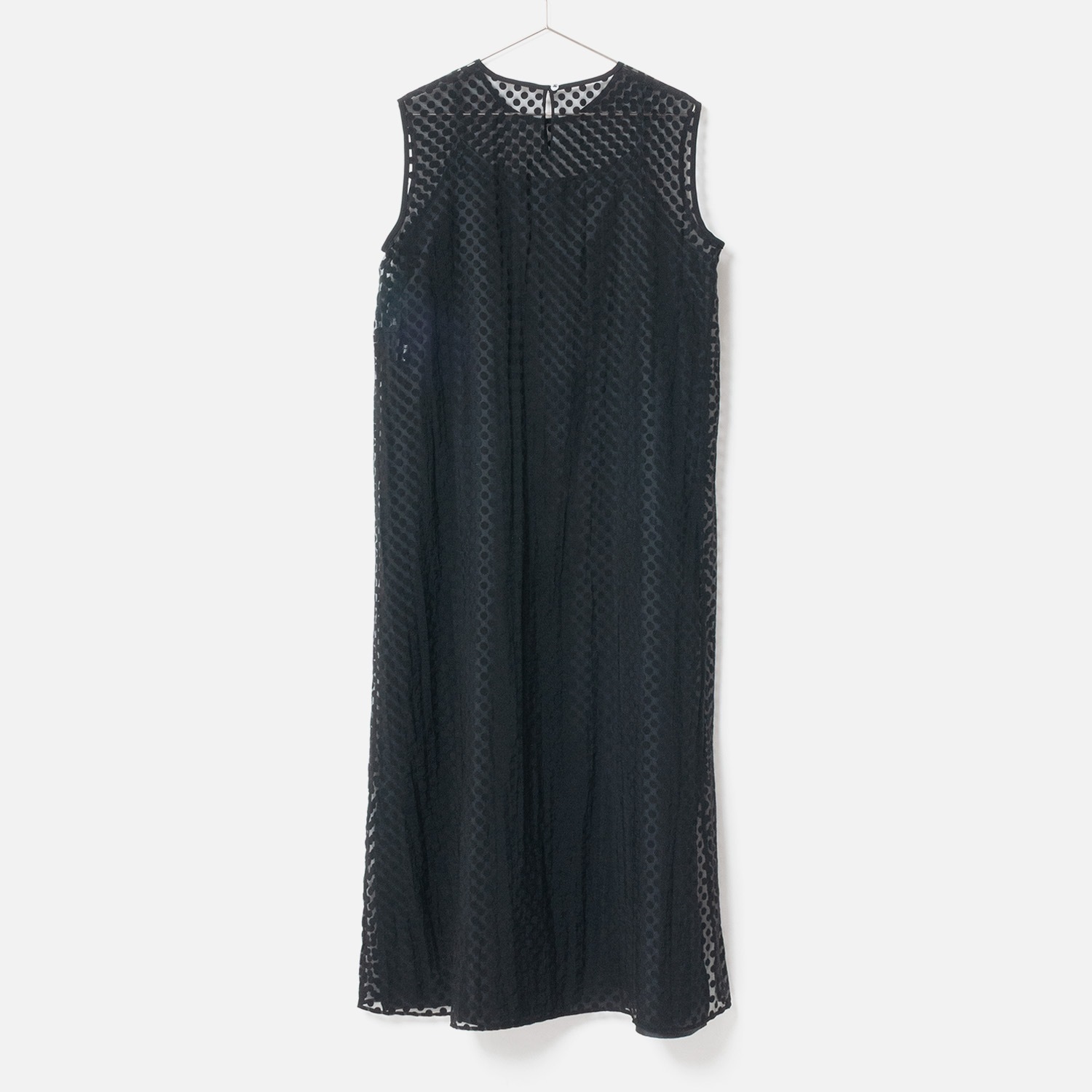[HarrissKeiko Okamoto] Opal print long dress_Black(80)