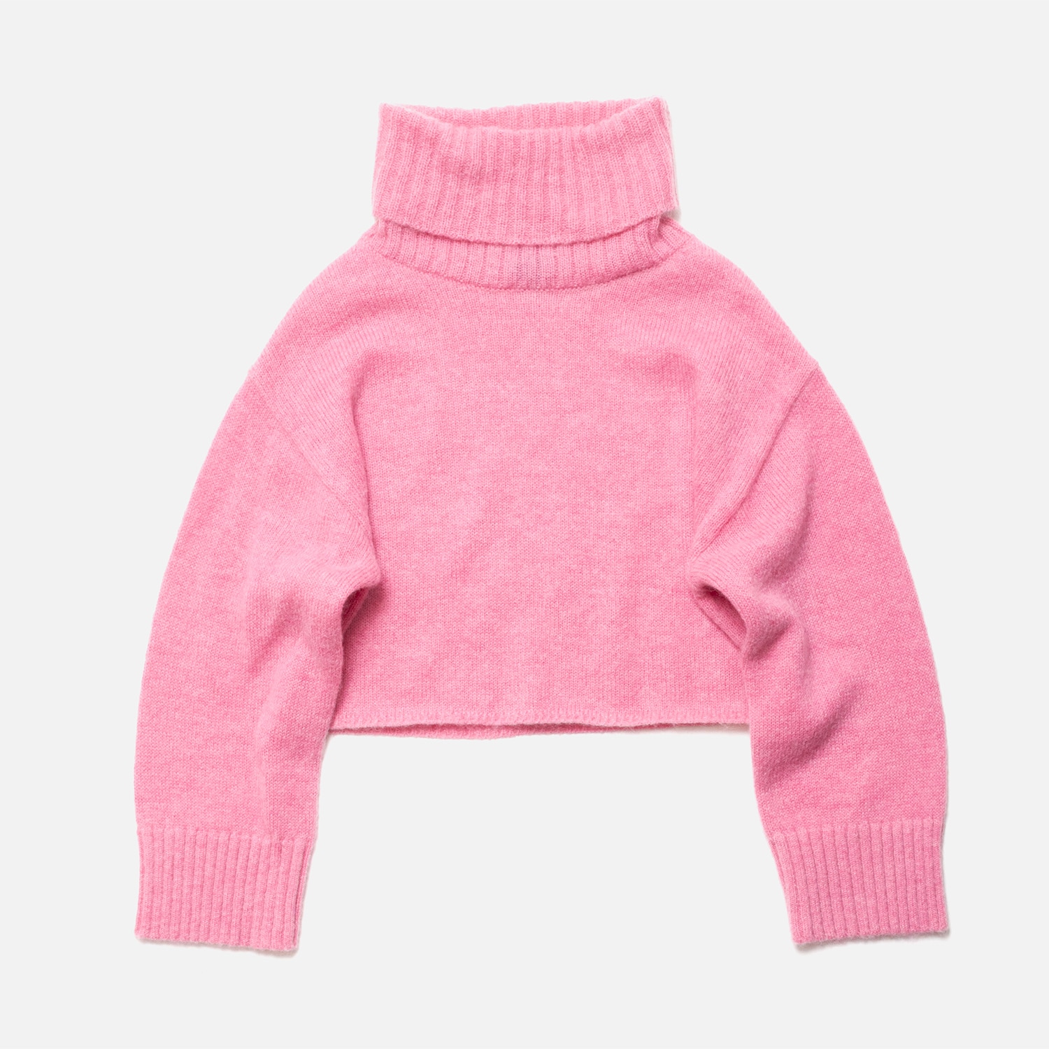 [Harriss  Keiko Okamoto] Kid mohair blend wide turtleneck pullover_Rose Pink(22)