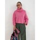 [Harriss  Keiko Okamoto] Kid mohair blend wide turtleneck pullover_Rose Pink(22)