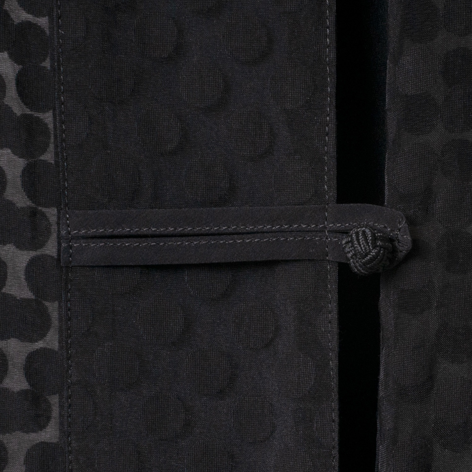 [HarrissKeiko Okamoto] Opal print long shirt dress_Black(80)