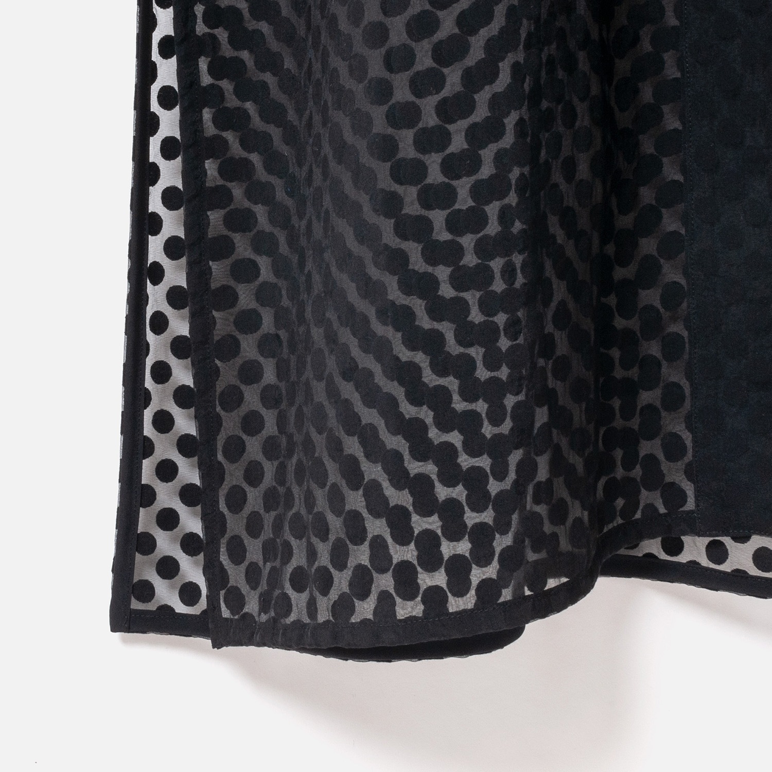 [HarrissKeiko Okamoto] Opal print long shirt dress_Black(80)