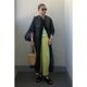 [HarrissKeiko Okamoto] Opal print long shirt dress_Black(80)