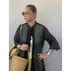 [HarrissKeiko Okamoto] Opal print long shirt dress_Black(80)