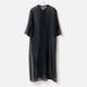 [HarrissKeiko Okamoto] Opal print long shirt dress_Black(80)