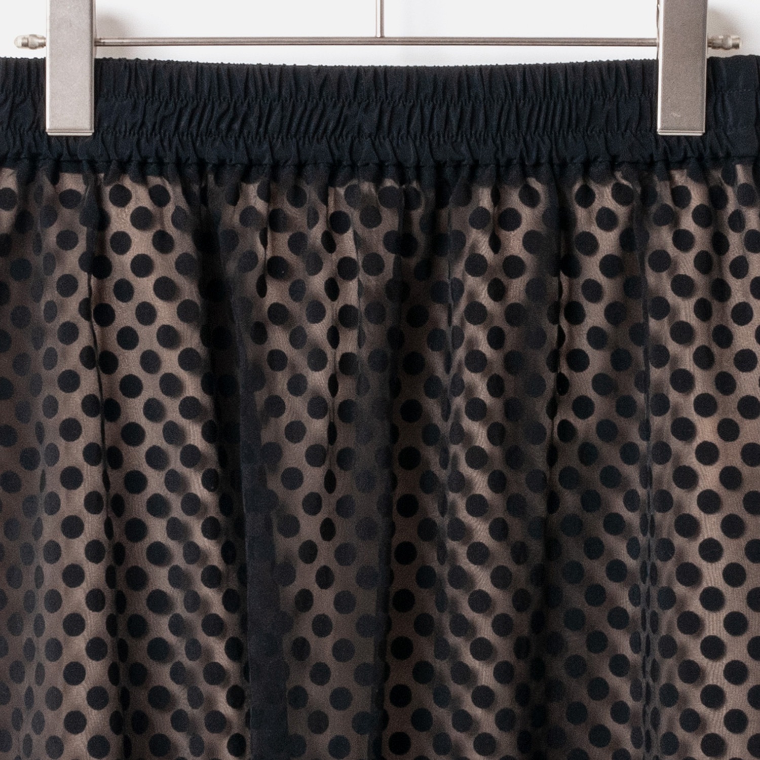 [Harriss �� Keiko Okamoto] Long skirt with opal print_Black(80)