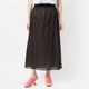 [Harriss �� Keiko Okamoto] Long skirt with opal print_Black(80)