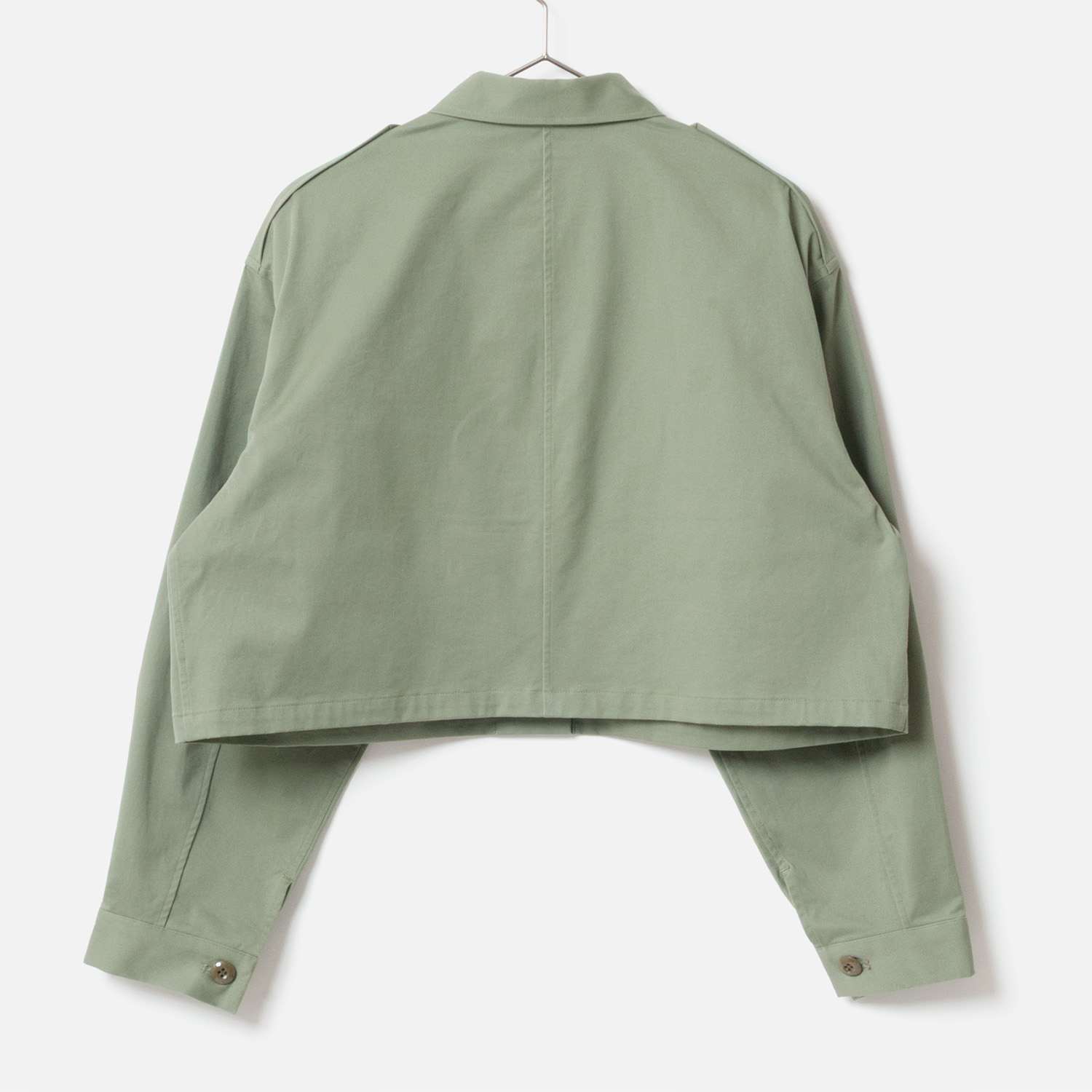 [le ciel de HARRISS] Cropped military shirt_khaki(32)