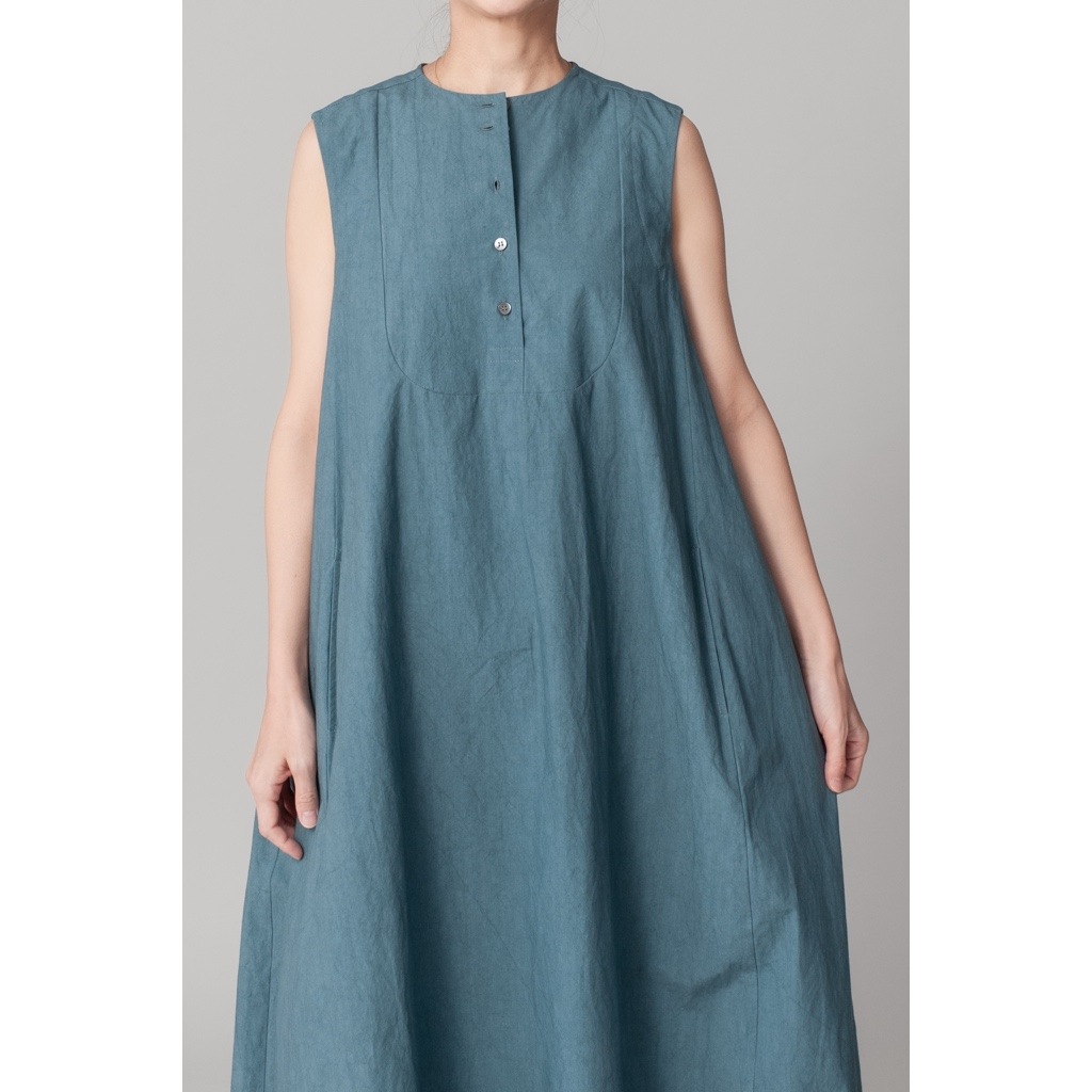 [RaPPELER] Sulfur-dyed 2-way dress_Dark green(30)