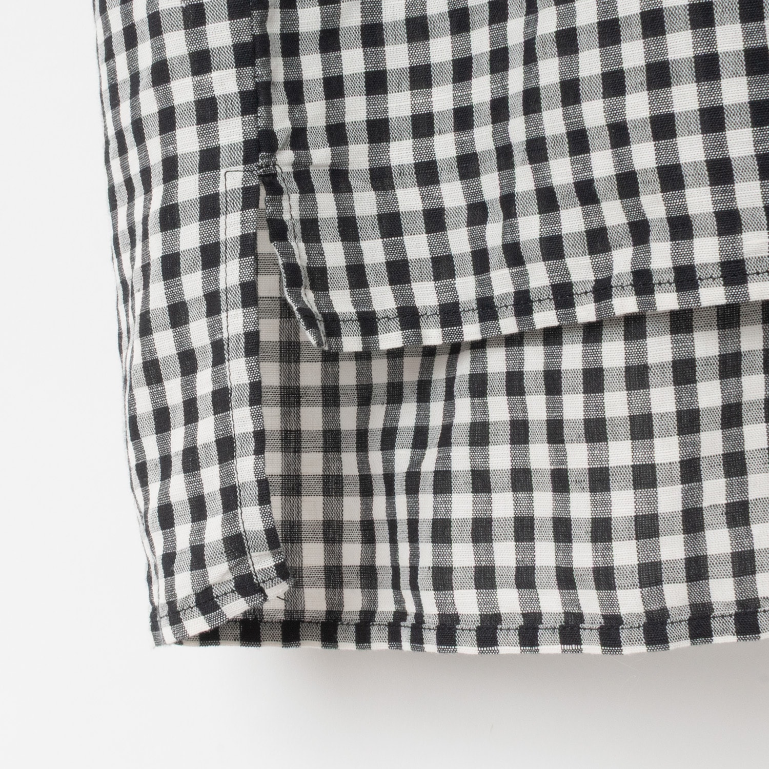 [Harriss] Hemp and cotton blend blouse_Black(80)