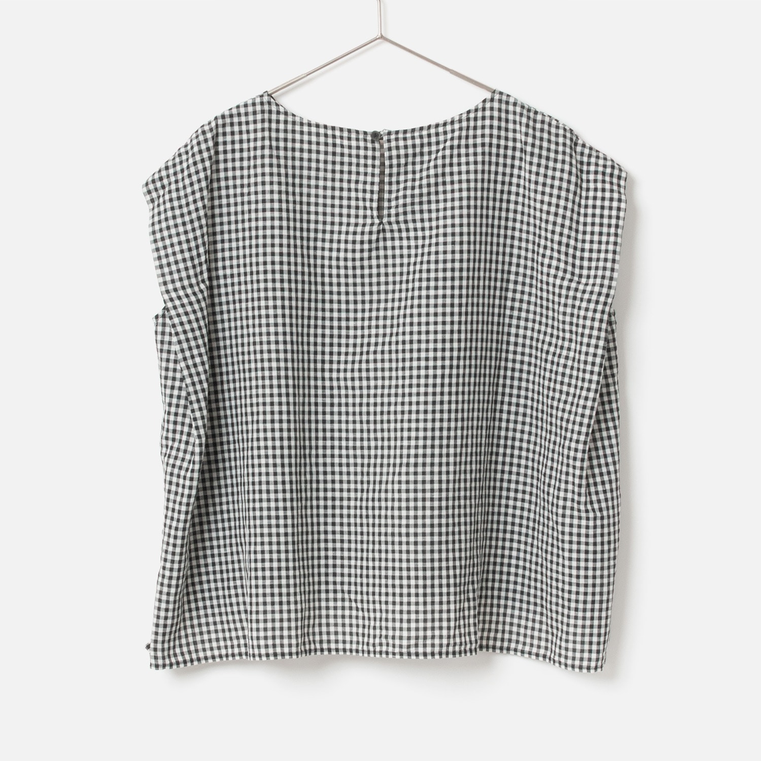 [Harriss] Hemp and cotton blend blouse_Black(80)