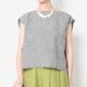 [Harriss] Hemp and cotton blend blouse_Black(80)