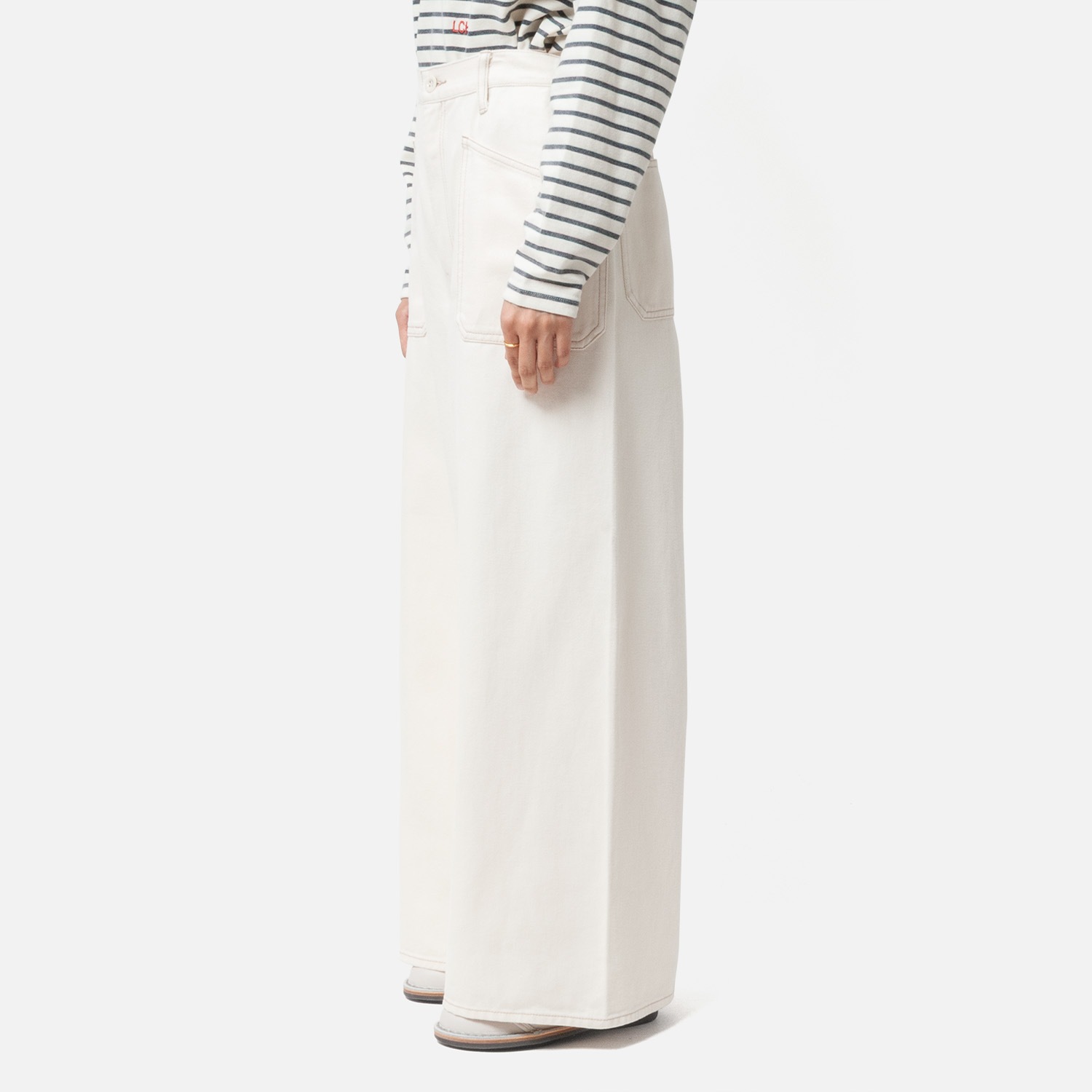 [le ciel de HARRISS] Side Seamless Sailor Pants_Off white(02)