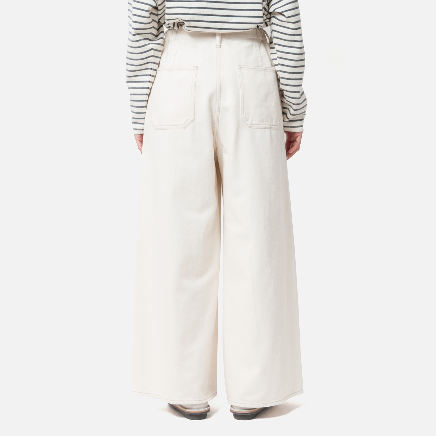 [le ciel de HARRISS] Side Seamless Sailor Pants_Off white(02)
