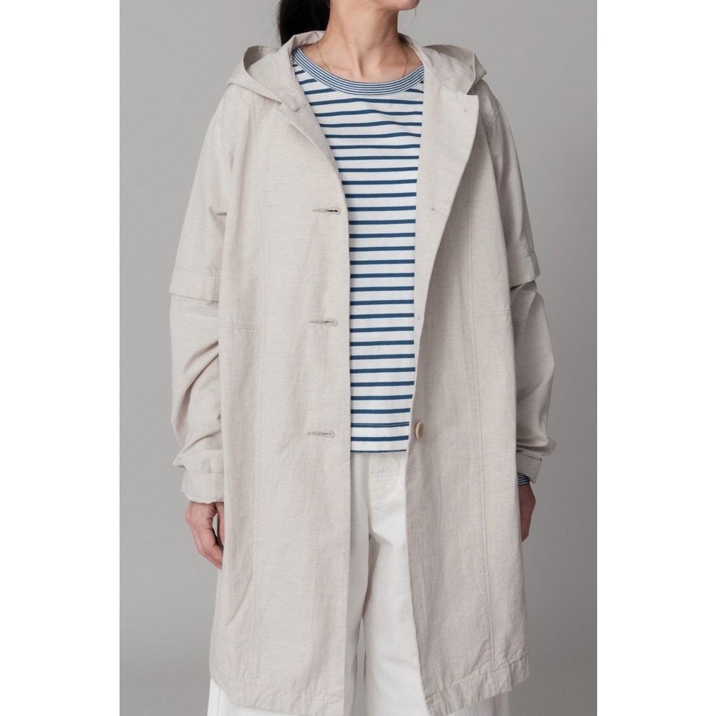 [RaPPELER] Spring coat with cocoon silhouette_Ecru(03)