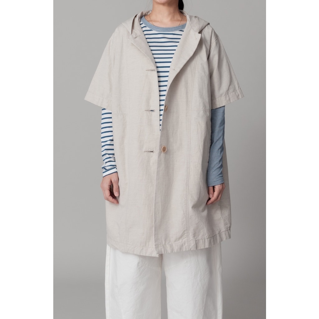 [RaPPELER] Spring coat with cocoon silhouette_Ecru(03)