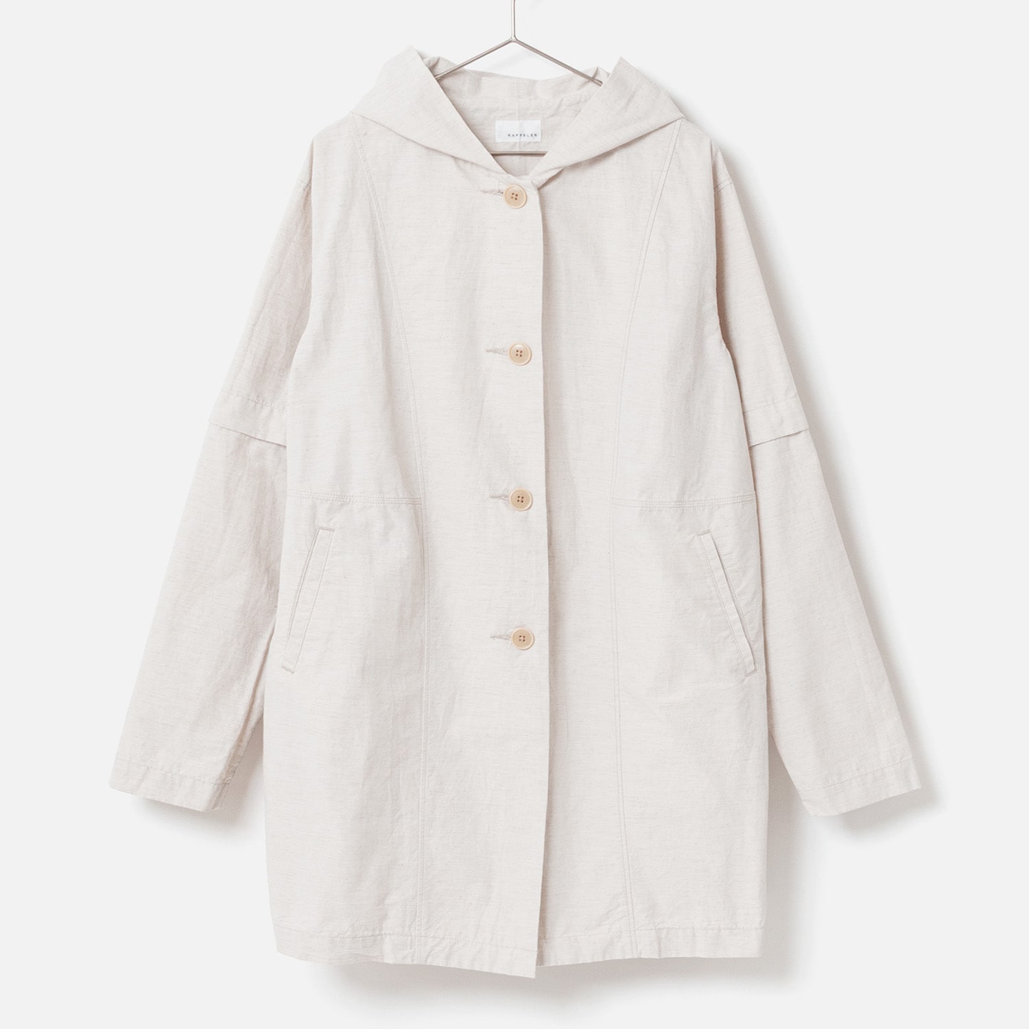 [RaPPELER] Spring coat with cocoon silhouette_Ecru(03)