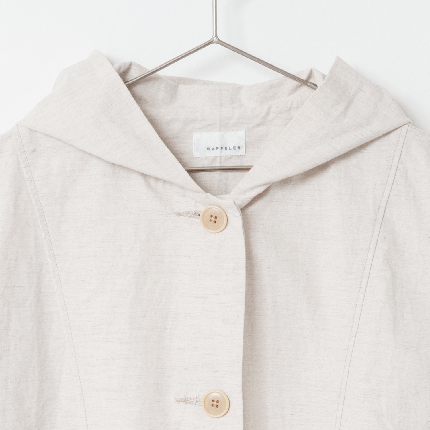 [RaPPELER] Spring coat with cocoon silhouette_Ecru(03)