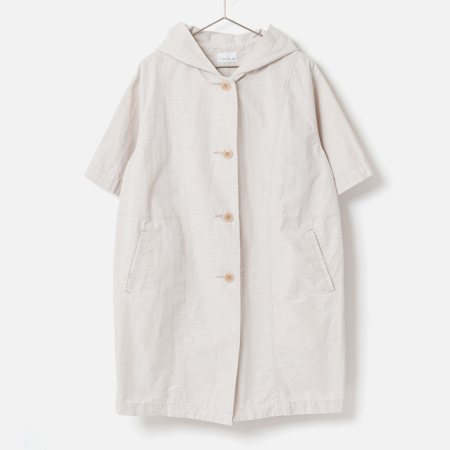 [RaPPELER] Spring coat with cocoon silhouette_Ecru(03)