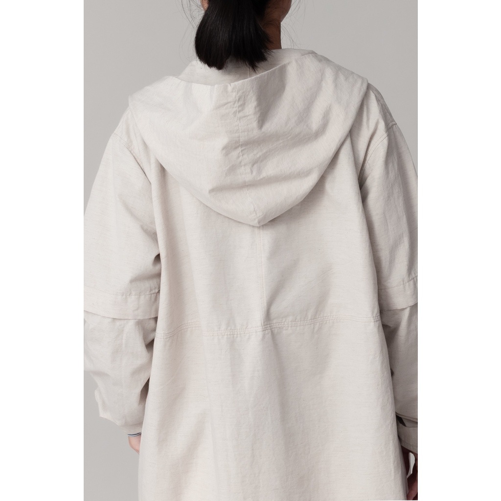 [RaPPELER] Spring coat with cocoon silhouette_Ecru(03)