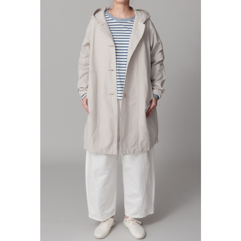 [RaPPELER] Spring coat with cocoon silhouette_Ecru(03)