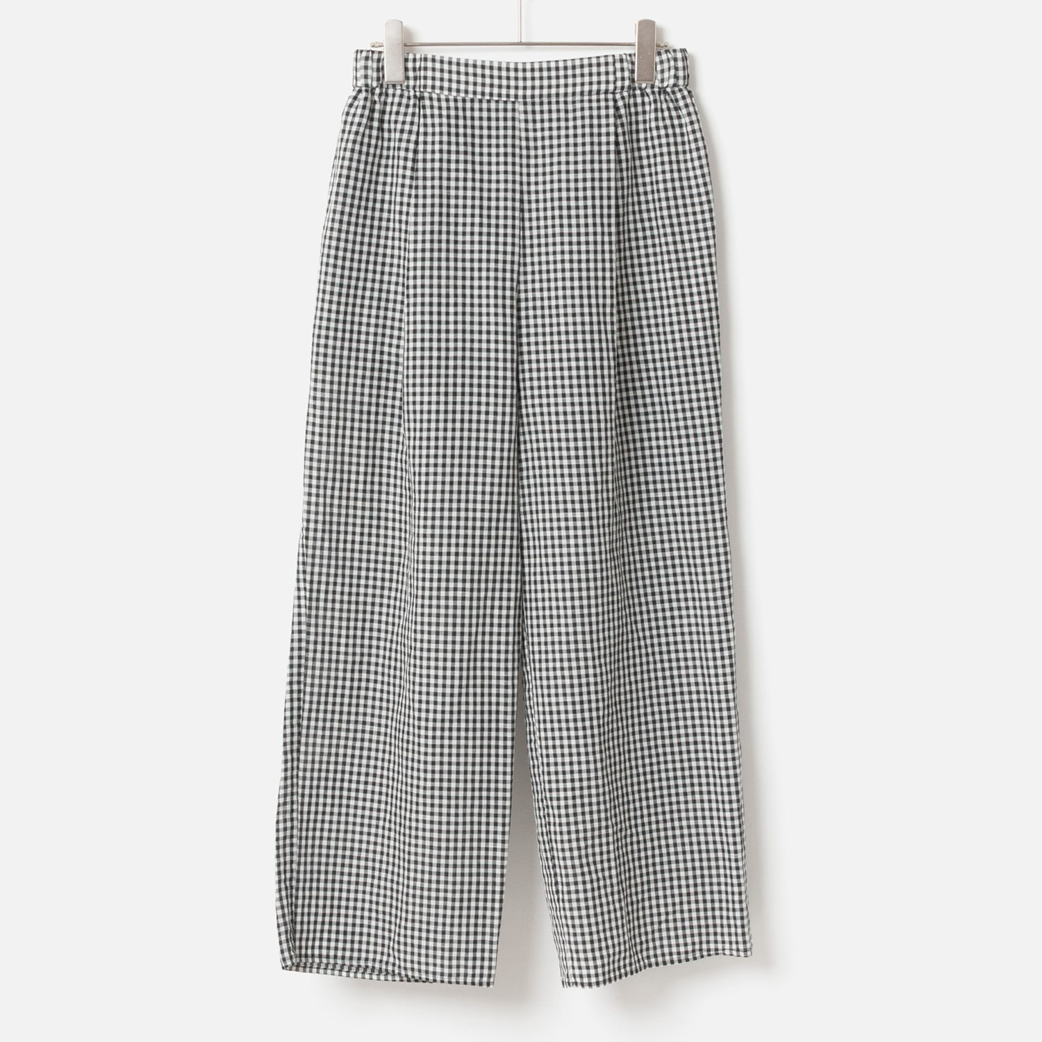 [Harriss] Hemp and cotton blend straight pants_Black(80)