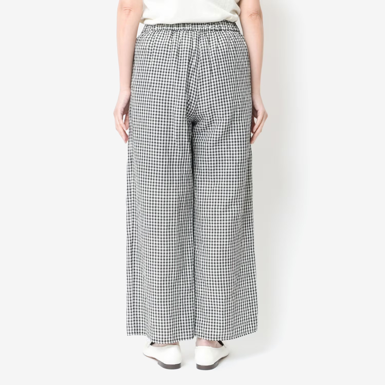 [Harriss] Hemp and cotton blend straight pants_Black(80)
