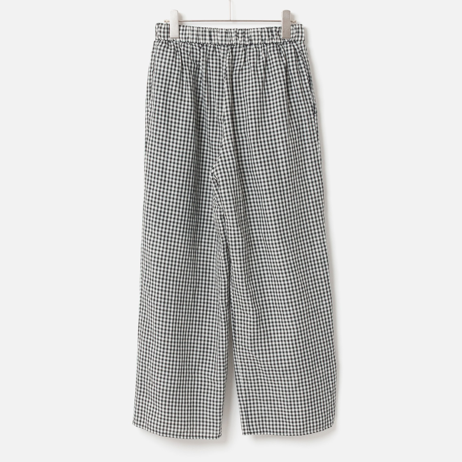 [Harriss] Hemp and cotton blend straight pants_Black(80)