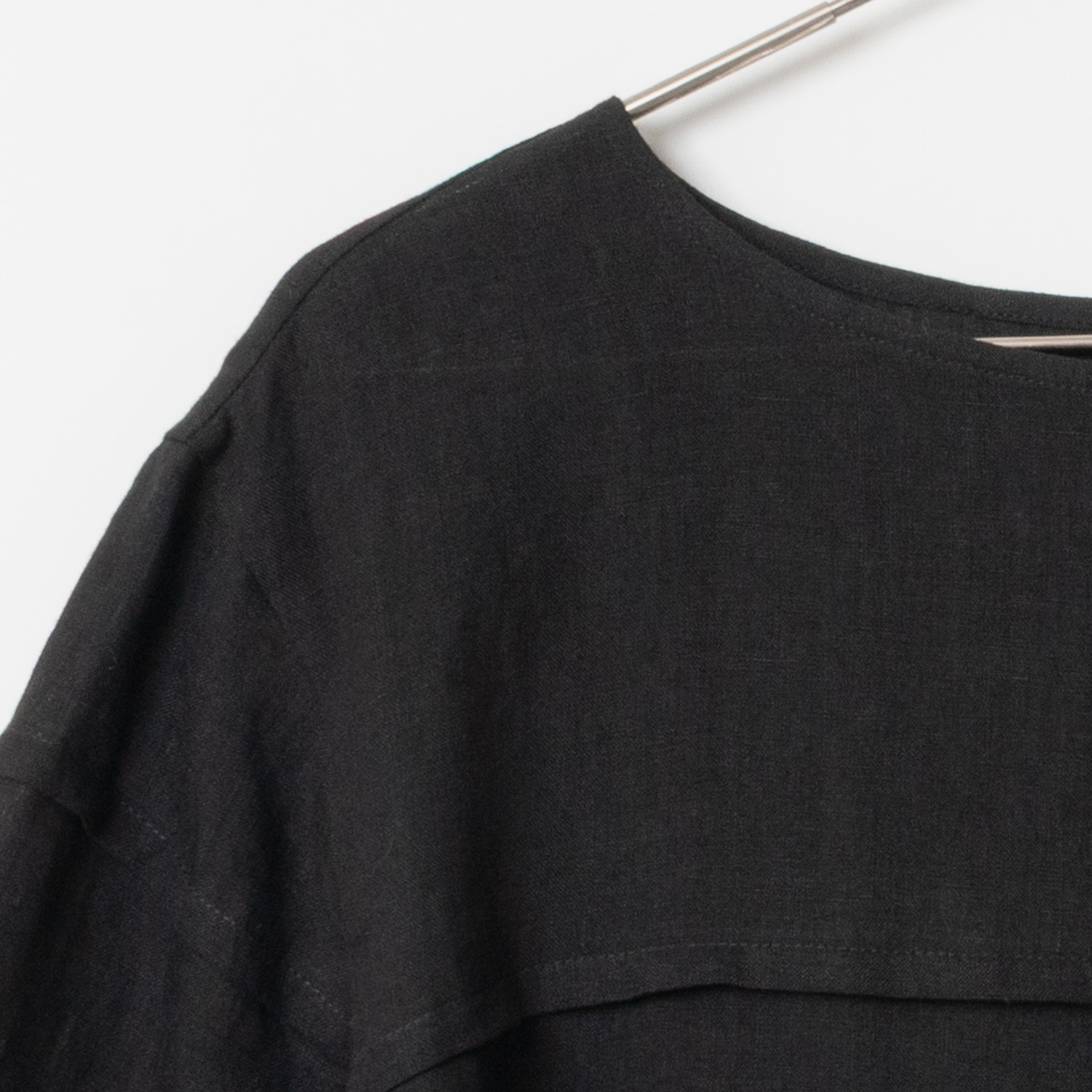 [Harriss] Linen cropped blouse