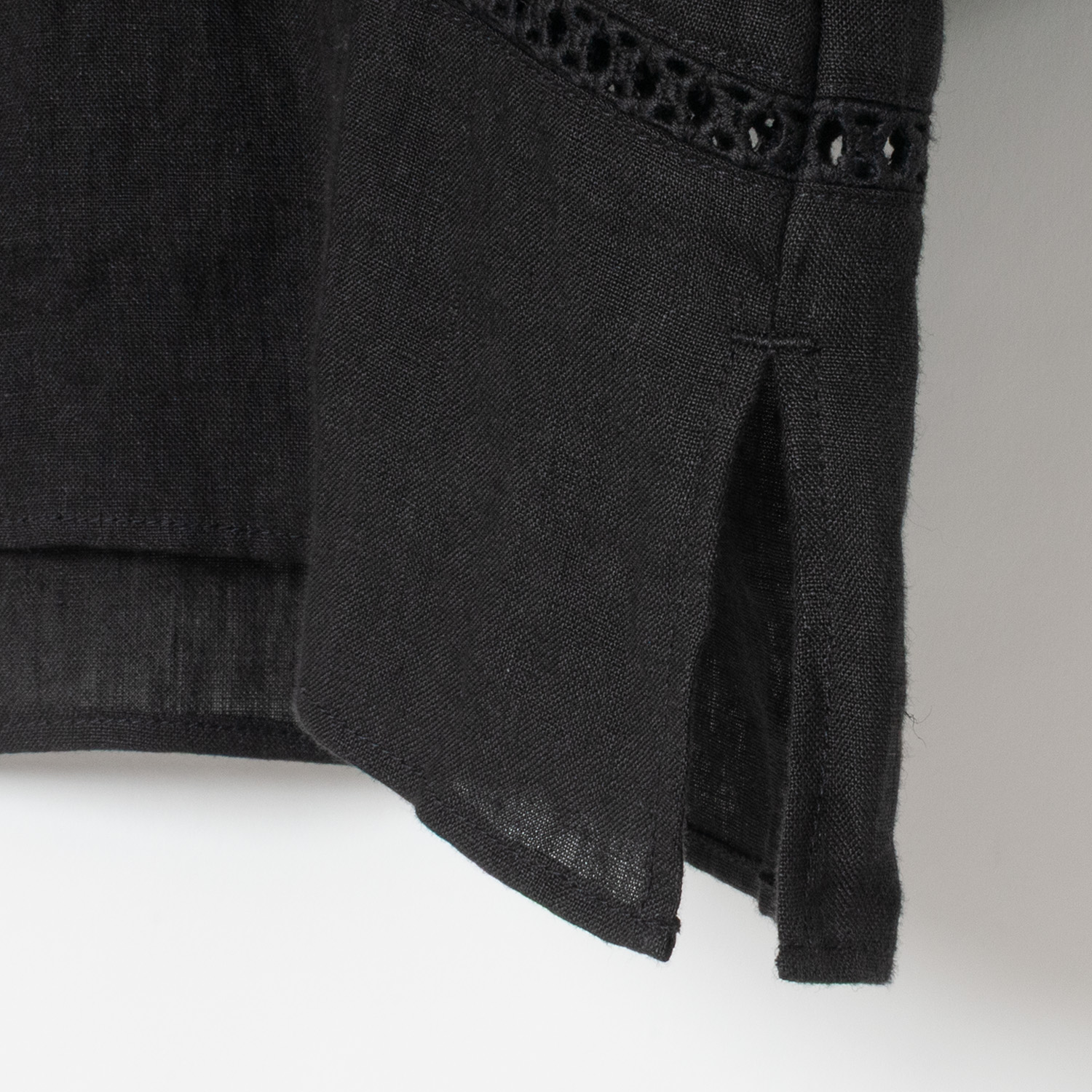 [Harriss] Linen cropped blouse