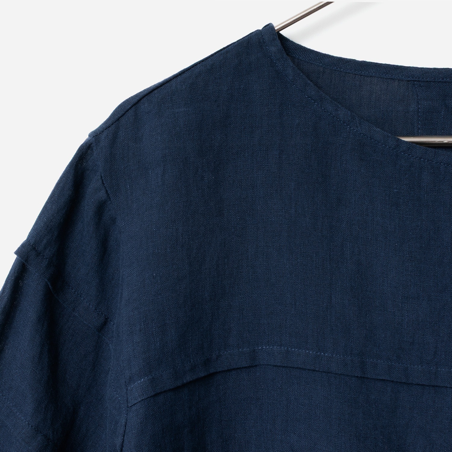 [Harriss] Linen cropped blouse