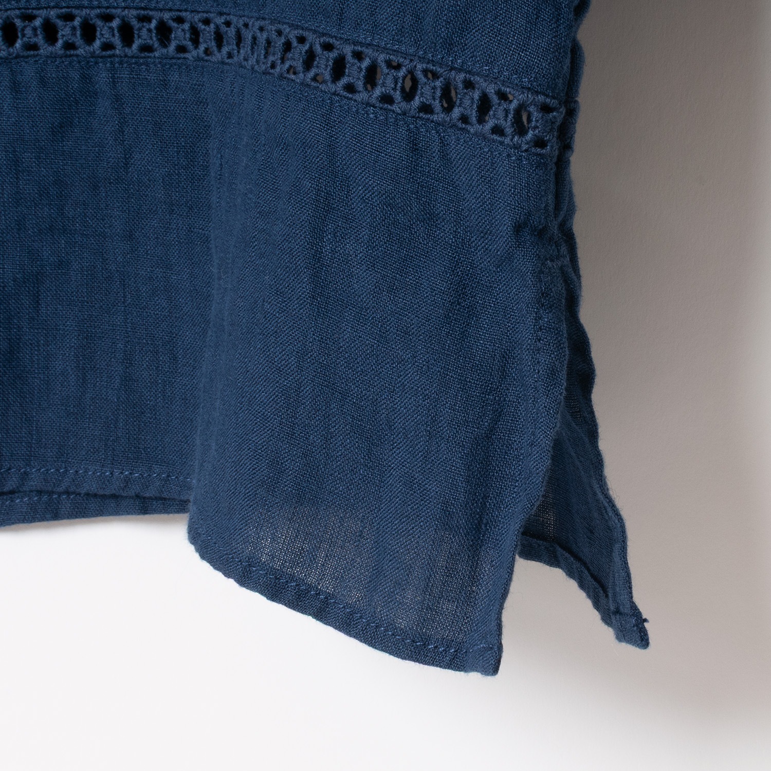 [Harriss] Linen cropped blouse