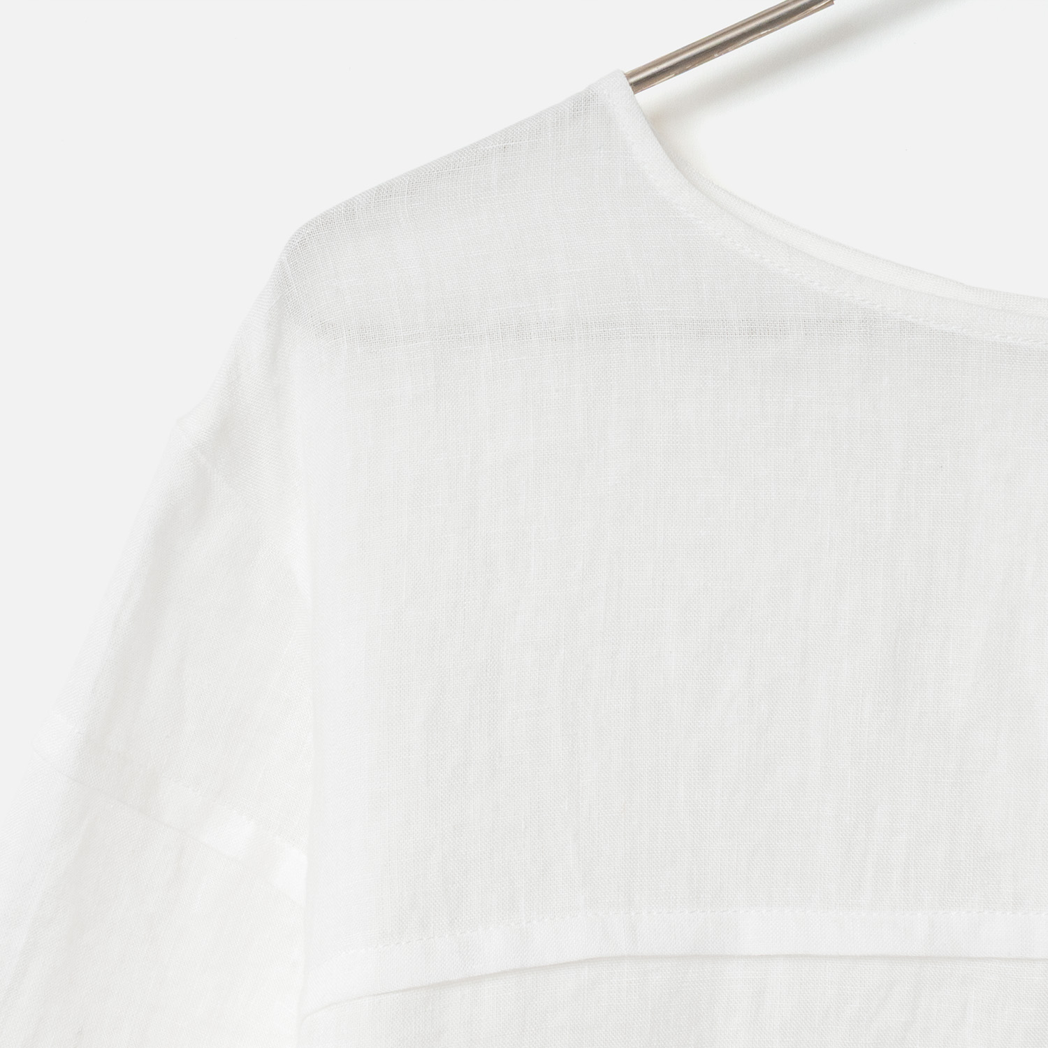 [Harriss] Linen cropped blouse