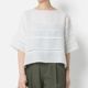 [Harriss] Linen cropped blouse