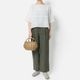 [Harriss] Linen cropped blouse