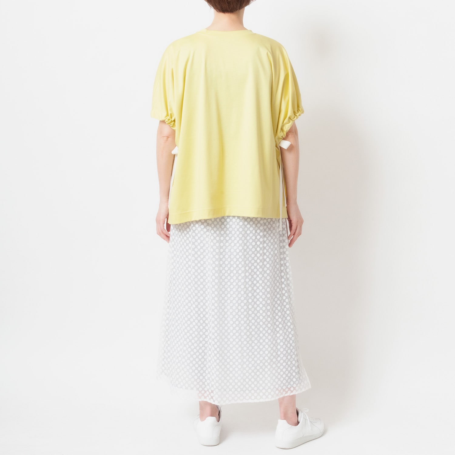 [Harriss �� Keiko Okamoto] Long skirt with opal print_Off white(02)