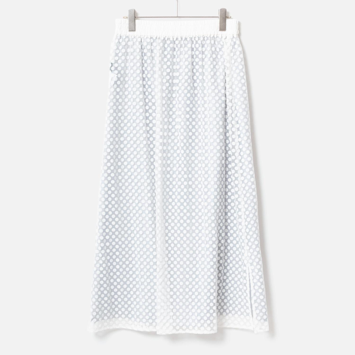 [Harriss �� Keiko Okamoto] Long skirt with opal print_Off white(02)