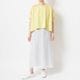 [Harriss �� Keiko Okamoto] Long skirt with opal print_Off white(02)
