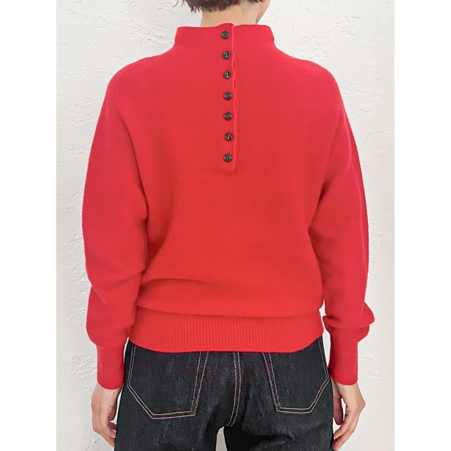 [le ciel de HARRISS] Back Button Polo Knit