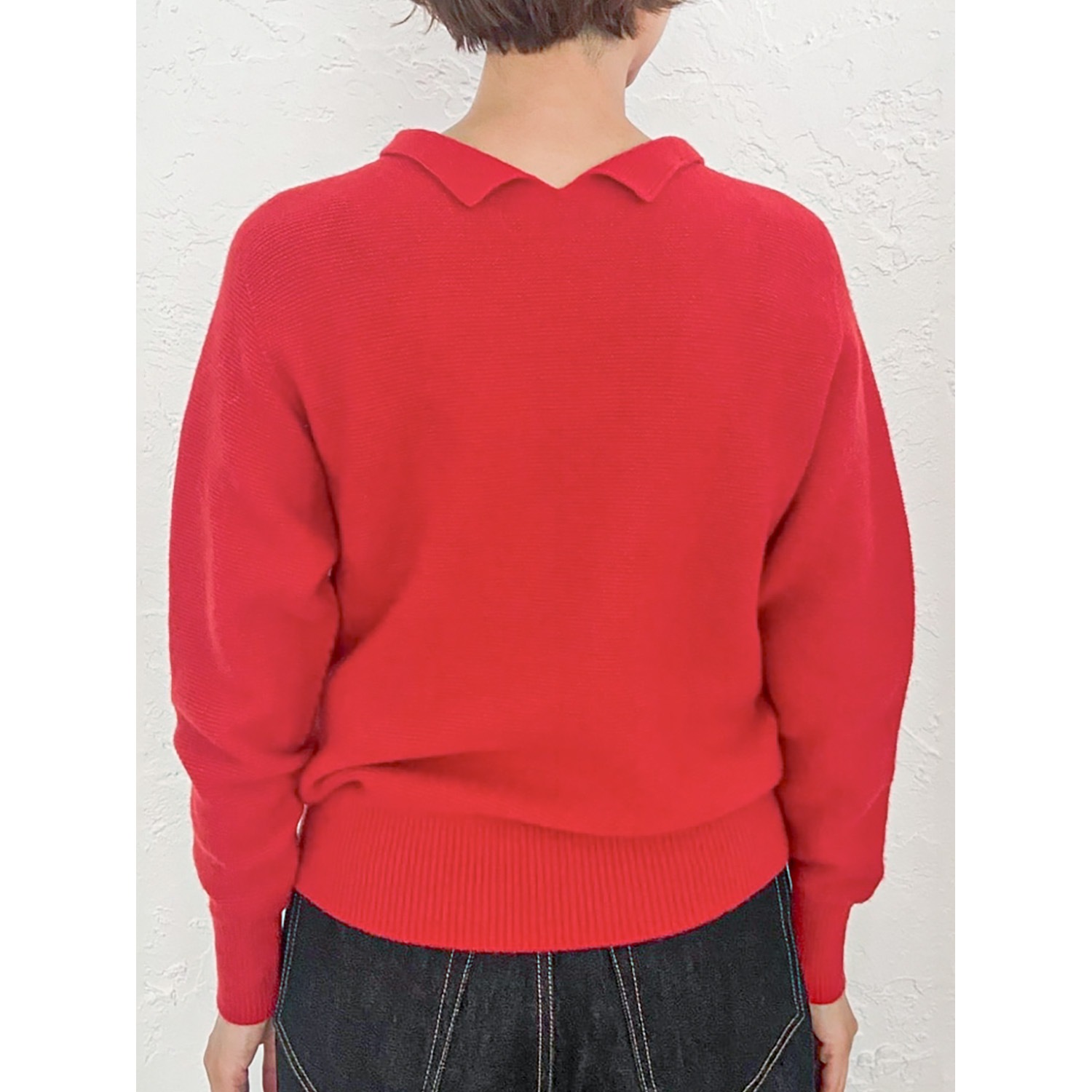 [le ciel de HARRISS] Back Button Polo Knit