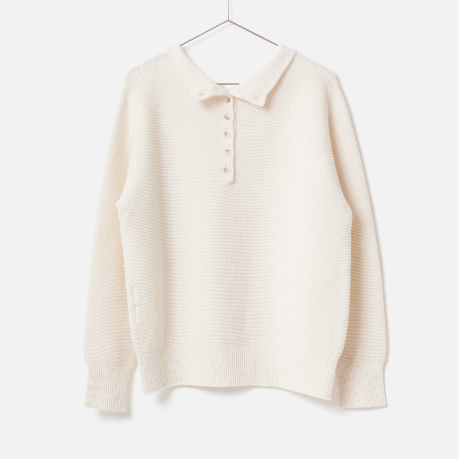 [le ciel de HARRISS] Back Button Polo Knit