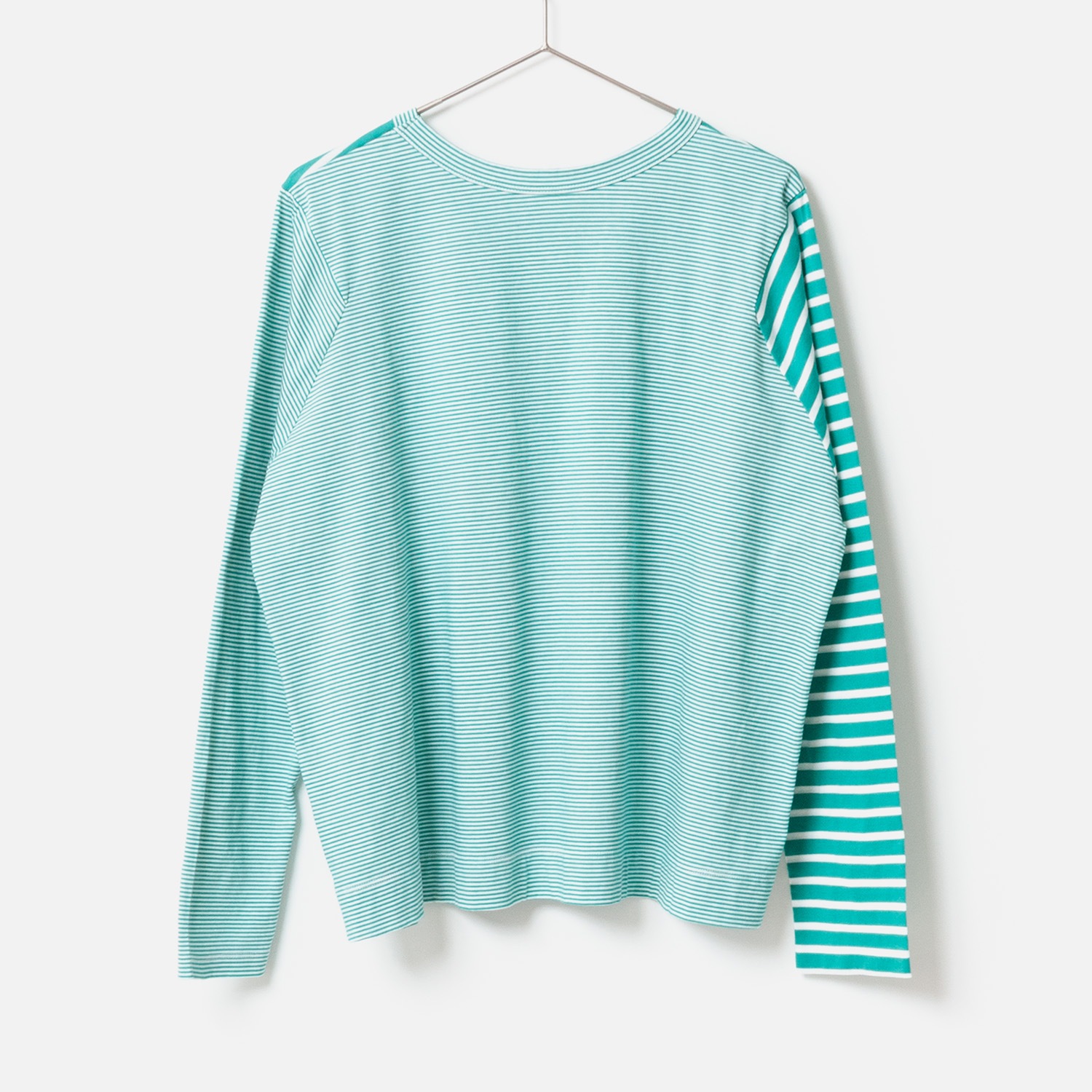 [RaPPELER] Asymmetrical Striped Cut and Sewn_Green(31)